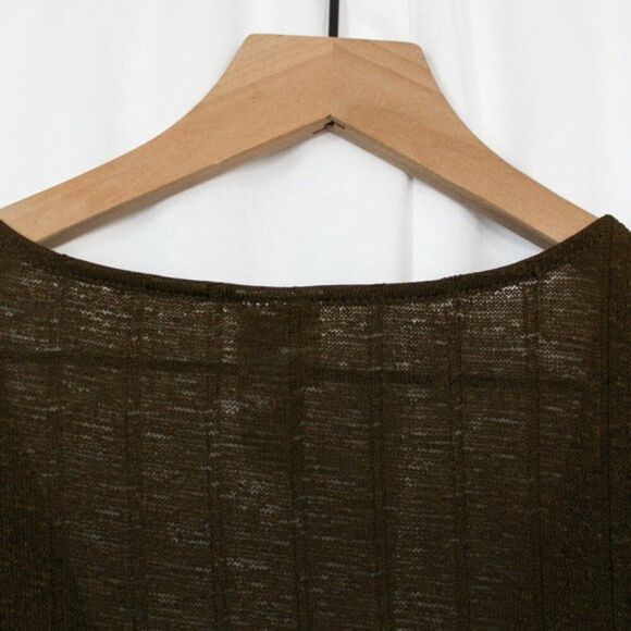 H&M Lightweight Olive Green Button Front Cardigan 3/4 Sleeve Small - Picture 3 of 6